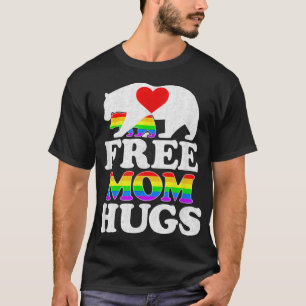 Free Mum Hugs Tshirt Women LGBT Pride Mama Bear