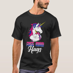 Free Mum Hugs Unicorn Bisexual Flag Bisexuality Pr T-Shirt