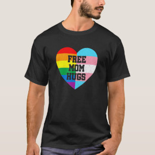 Free Mum Hugs With Rainbow And Transgender Flag He T-Shirt