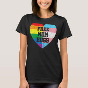 Free Mum Hugs With Rainbow And Transgender Flag He T-Shirt