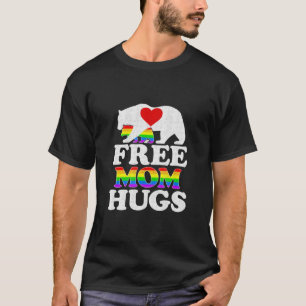 Free Mum Hugs Women LGBT Pride Mama Bear T-Shirt