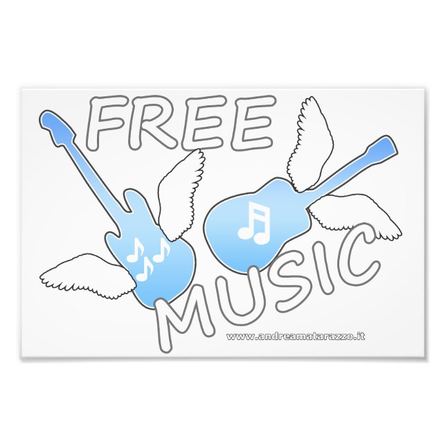 Free Music  Photo Print (Front)