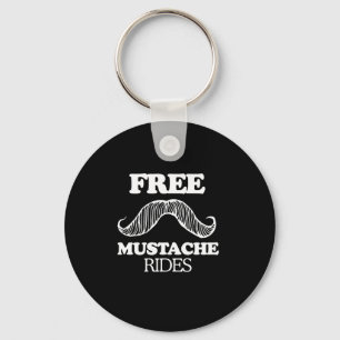 FREE MUSTACHE RIDES T-shirt Key Ring