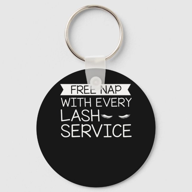 Free Nap Lash Service Makeup Lashes Key Ring (Front)