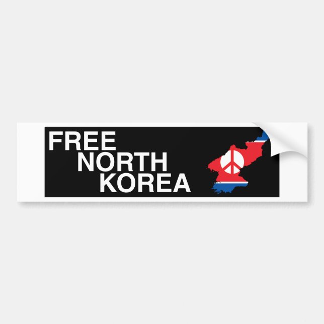 Free North Korea Bumper Sticker (Front)