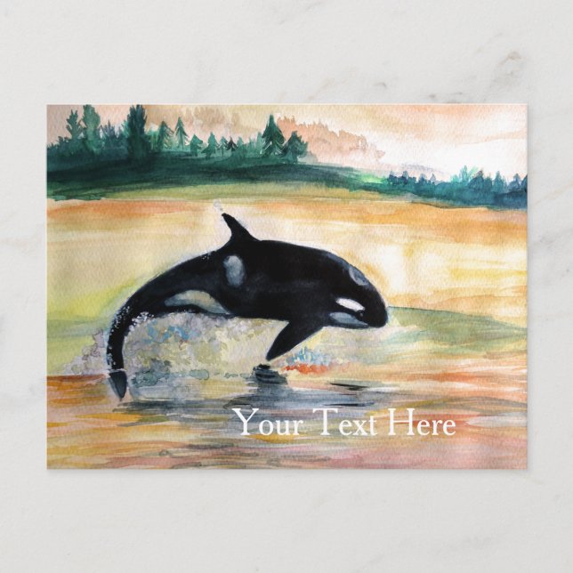 Free Orca Whale Postcard (Front)