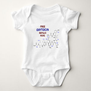 Free Oxytocin Refills Here Love Hug Molecule Geek Baby Bodysuit