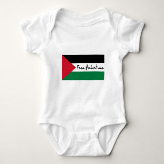 Free Palestine - فلسطين علم - Palestinian Flag Baby Bodysuit