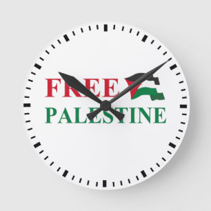 free palestine #2  round clock