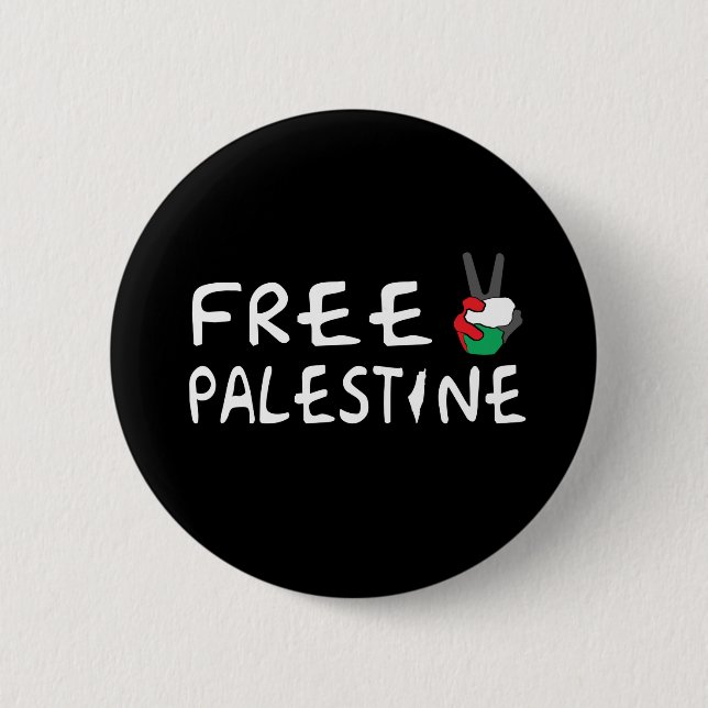 Free Palestine 6 Cm Round Badge (Front)