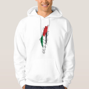 Free Palestine Barbed Wire Map Palestinian Freedom Hoodie