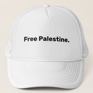 Free Palestine basic simple text supporting Gaza  Trucker Hat