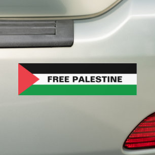 Free Palestine black custom text Palestine flag Bumper Sticker