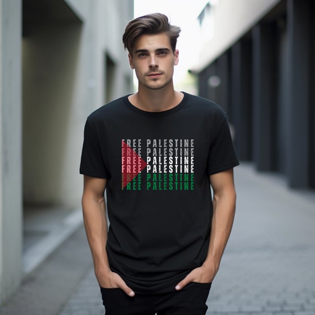 FREE PALESTINE black t-shirt for man (Creator Uploaded)