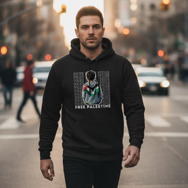 FREE PALESTINE black t-shirt for man Hoodie (Creator Uploaded)
