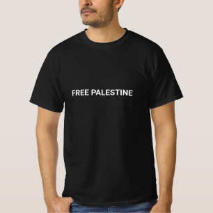 Free Palestine black white custom text minimalist T-Shirt