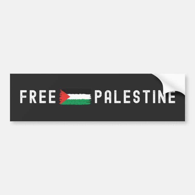 FREE PALESTINE BUMPER STICKER (Front)