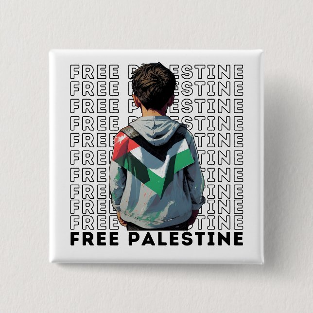 Free Palestine Button (Front)