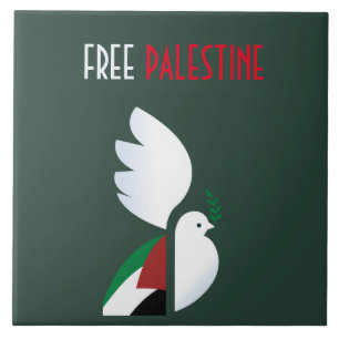 Free Palestine Ceramic Tile