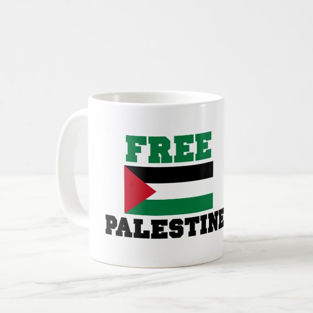 Free Palestine Coffee Mug (Front Left)