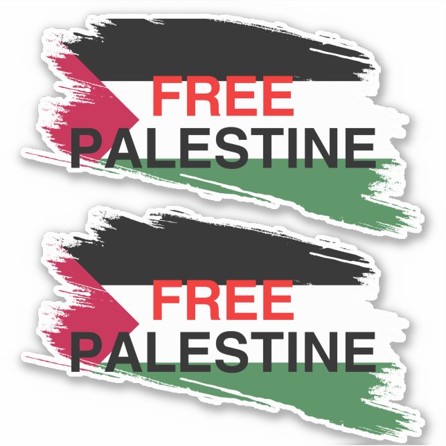 FREE PALESTINE Custom-Cut Vinyl Sticker (Front)