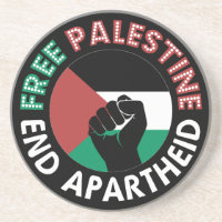 Free Palestine End Apartheid Flag Fist Black