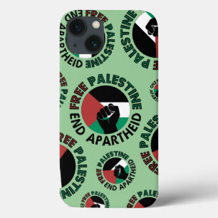 Free Palestine End Apartheid Palestine Flag iPhone 13 Case