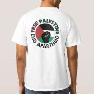Free Palestine End Apartheid Palestine Flag T-Shirt