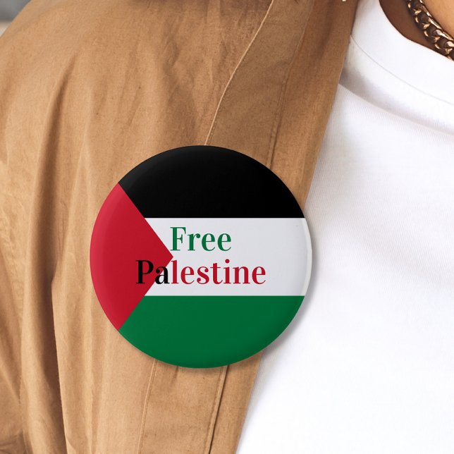 Free Palestine Flag  6 Cm Round Badge (Creator Uploaded)