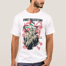 Free Palestine Flag Arabic Support T-Shirt