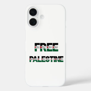 Free Palestine Flag Letters Unity Pride Freedom iPhone 16 Case