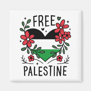 Free palestine flag magnet