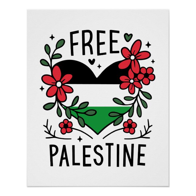 Free palestine flag poster (Front)