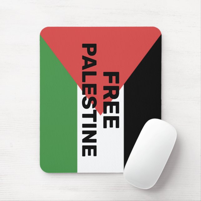 FREE PALESTINE FLAG RED BLACK GREEN WHITE MOUSE PAD (With Mouse)
