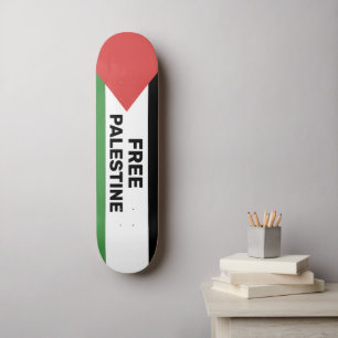 FREE PALESTINE FLAG RED BLACK GREEN WHITE SKATEBOARD