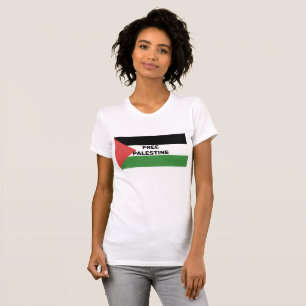 FREE PALESTINE FLAG RED BLACK GREEN WHITE T-Shirt