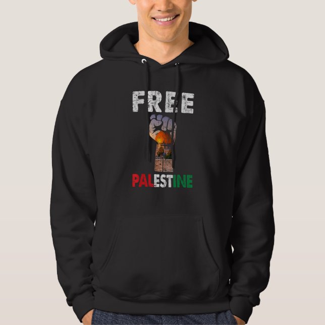 Free Palestine For Men Or Women I Stand With Pales Hoodie (Front)