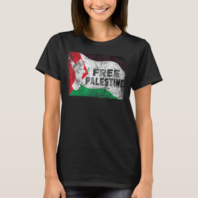 Free Palestine For Palestinian People Gaza Palesti T-Shirt (Front)