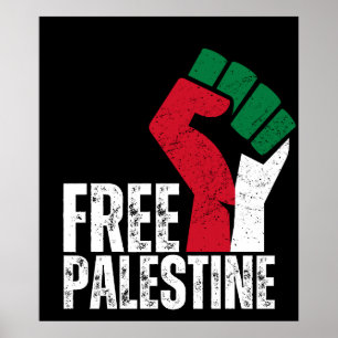 Free Palestine Gaza Flag - Freedom for Palestinian Poster