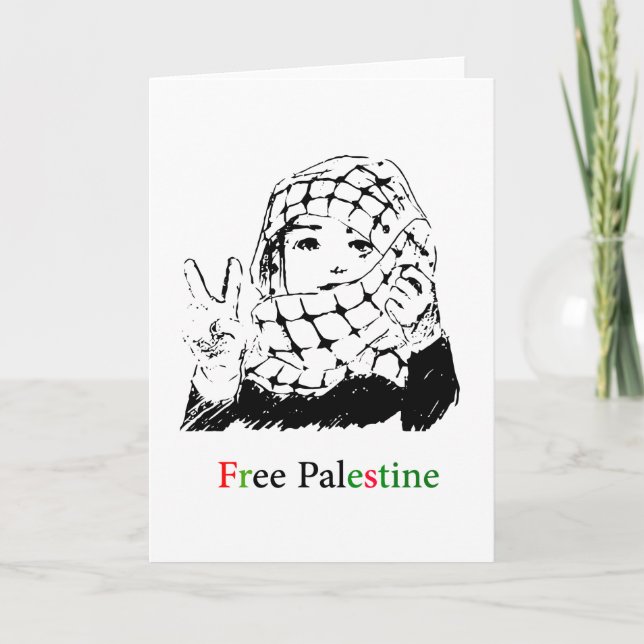 Free Palestine Greeting Cards (Front)