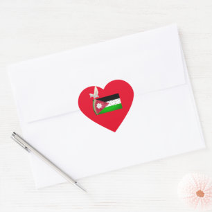 Free Palestine Heart Heart Sticker
