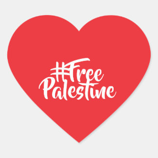 Free Palestine Heart Sticker