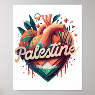 Free Palestine, i stand with palestine, Support Pa Poster
