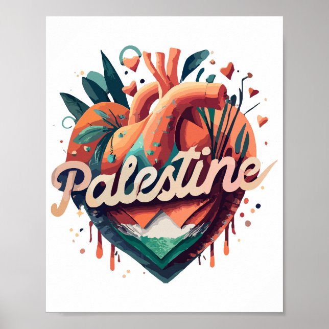 Free Palestine, i stand with palestine, Support Pa Poster (Front)