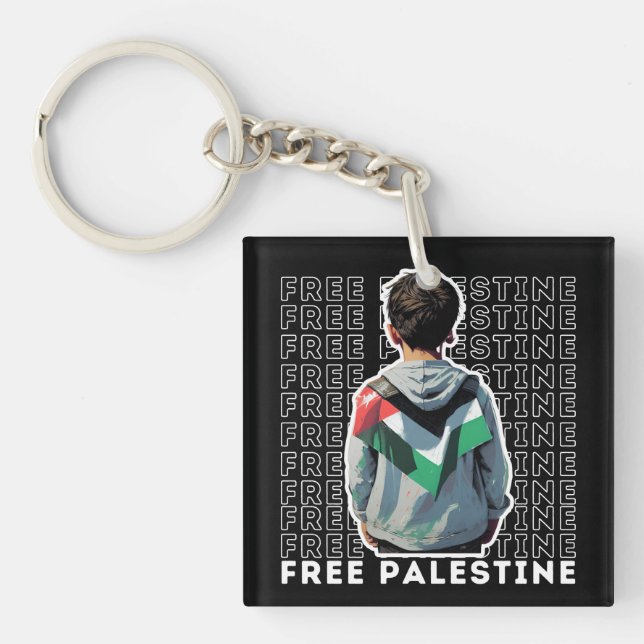 FREE PALESTINE KEY RING (Front)