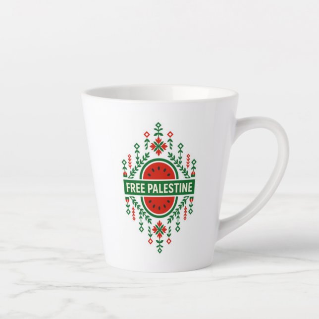 Free Palestine Latte Mug (Right)