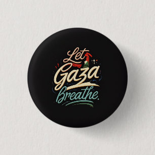 Free Palestine – Let Gaza breathe   Human Rig 3 Cm Round Badge