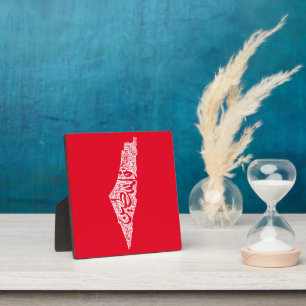 Free Palestine map and flag فلسطين Plaque