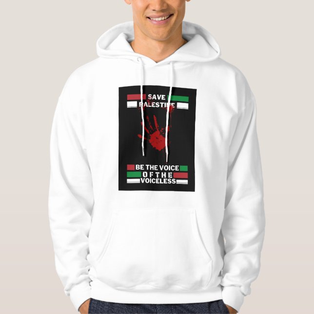 Free Palestine Men's Hoodie| Save Palestine  Hoodie (Front)