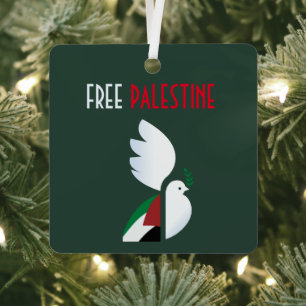 Free Palestine Metal Ornament – Peace & Solidarity